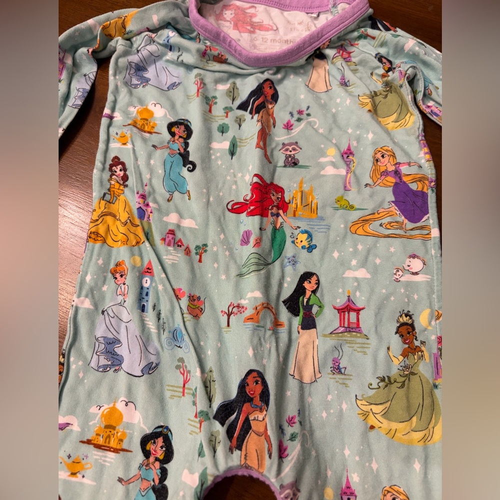Little Sleepies Princess Print Kids Pajamas - Multicolor